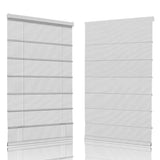Berissa Classic Roman Shades Cordless Child Safe - sleek white fabric design for elegant window treatment.