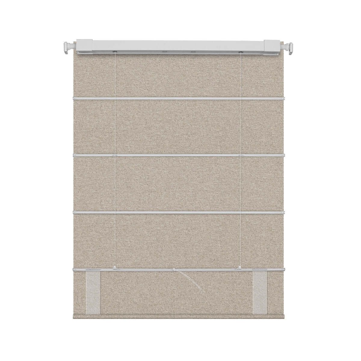 Berissa Vintage Style No-Drill Soft Multiple Colors Roman Shades in a neutral fabric design, perfect for any room.