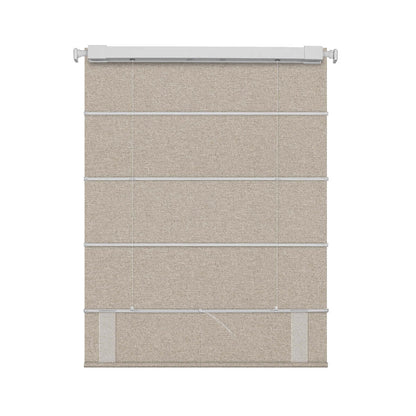 Berissa Vintage Style No-Drill Soft Multiple Colors Roman Shades in a neutral fabric design, perfect for any room.