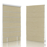 Berissa Corded Natural Warmth Subtle Stripes Beige Harmony Roman Blind showcasing woven texture and elegant design.
