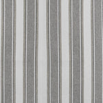 Berissa Candy Square Stripe Custom Roman Shades featuring a bold geometric stripe pattern in black and white.