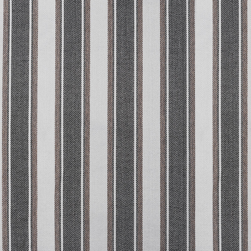 Berissa Square Series Extra Wide Roman Shade Cordless Child Safe fabric with black and white herringbone pattern.
