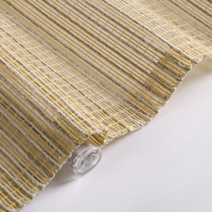 Berissa Natural Hemp Roman Shades With Smooth Drape