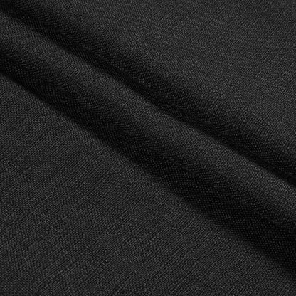 Close-up of Berissa No Drill No Tool Soft Cotton Custom Relaxed Roman Shade fabric in elegant black texture.