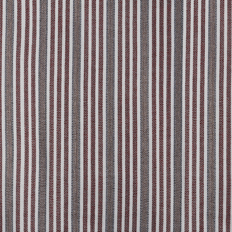 Berissa Square Series Extra Wide Roman Shade Cordless Child Safe fabric design featuring red and gray stripes.