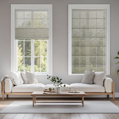 Berissa  No Drill See Through Linen Roman Shades