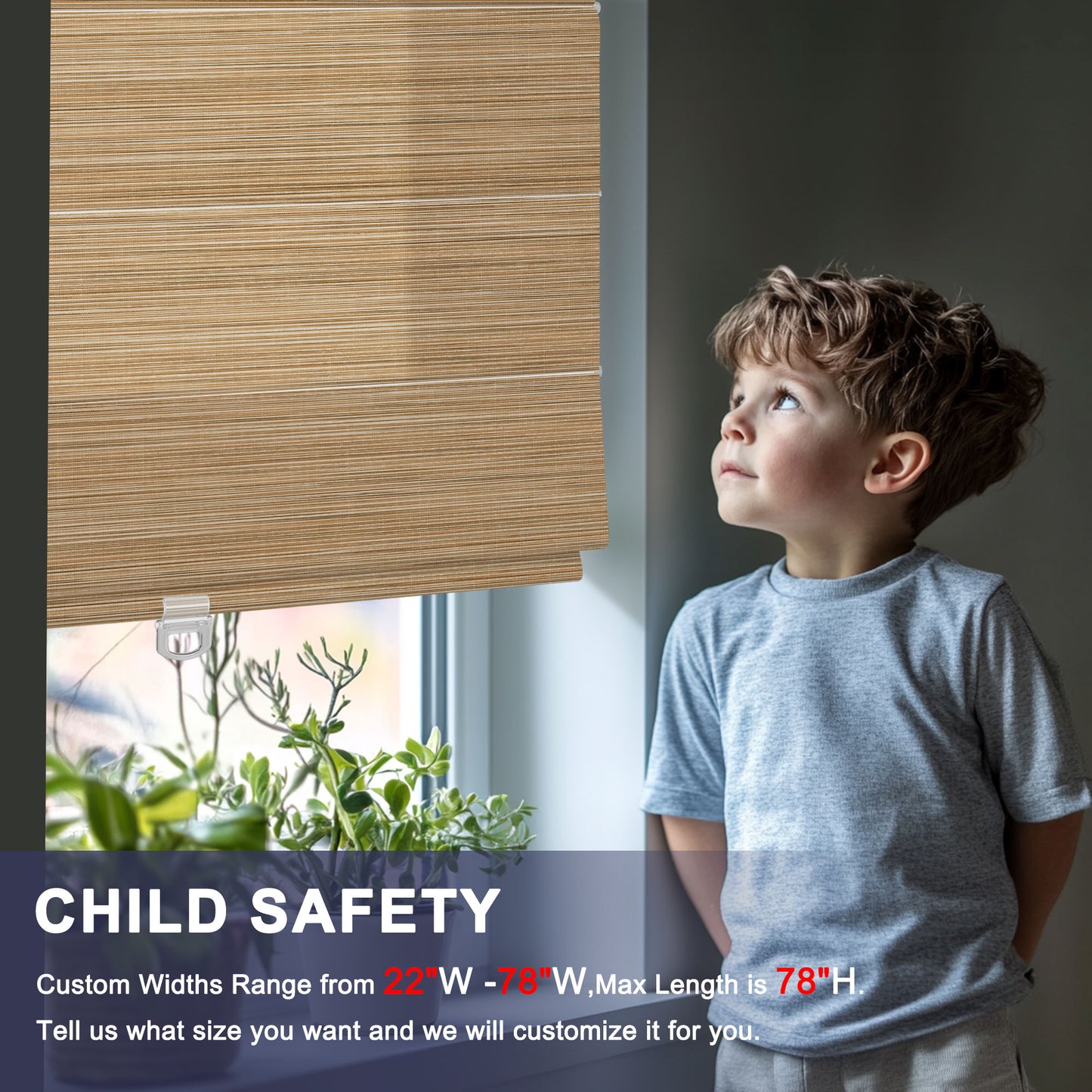 Berissa  No Drill See Through Linen Roman Shades