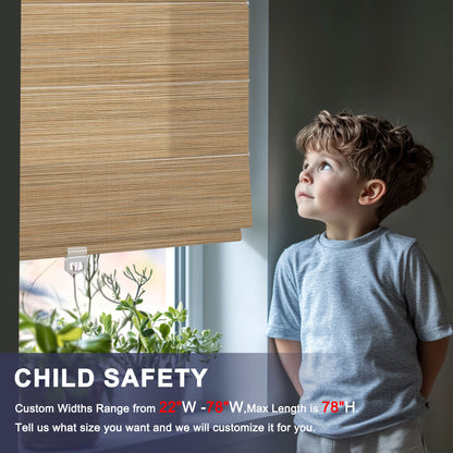 Berissa  No Drill See Through Linen Roman Shades