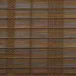 close-up view of Berissa Cordless Light Filtering Bamboo Roman Shades fabric texture in warm brown tones