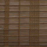 close-up view of Berissa Cordless Light Filtering Bamboo Roman Shades fabric texture in warm brown tones