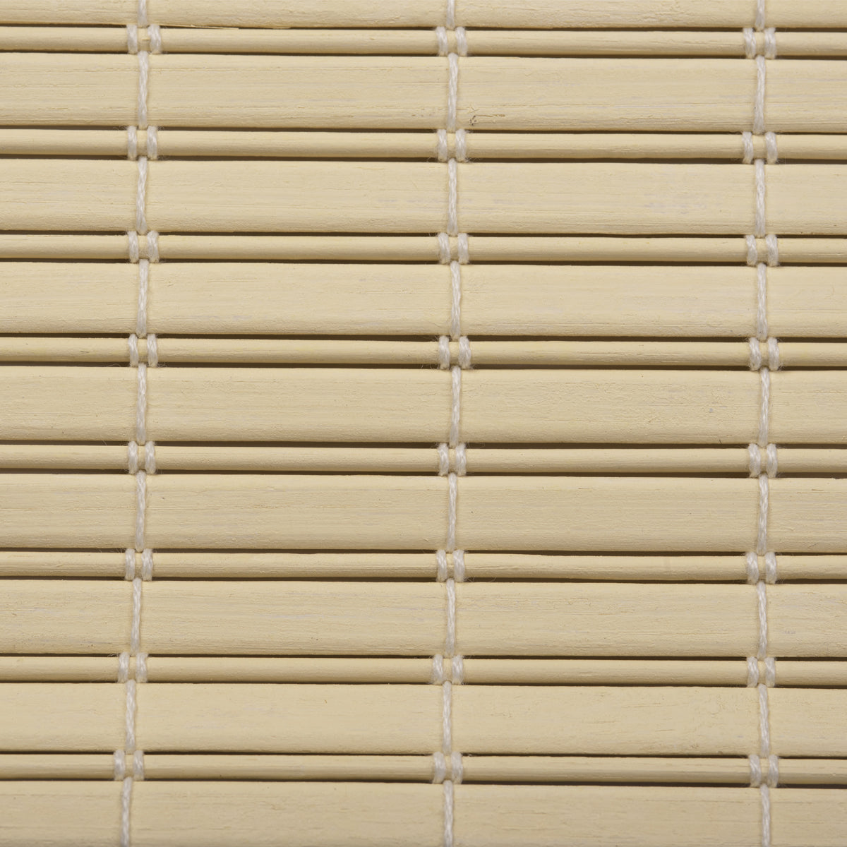 Texture of Berissa Cordless Light Filtering Bamboo Roman Shades showing bamboo material and weaving pattern.