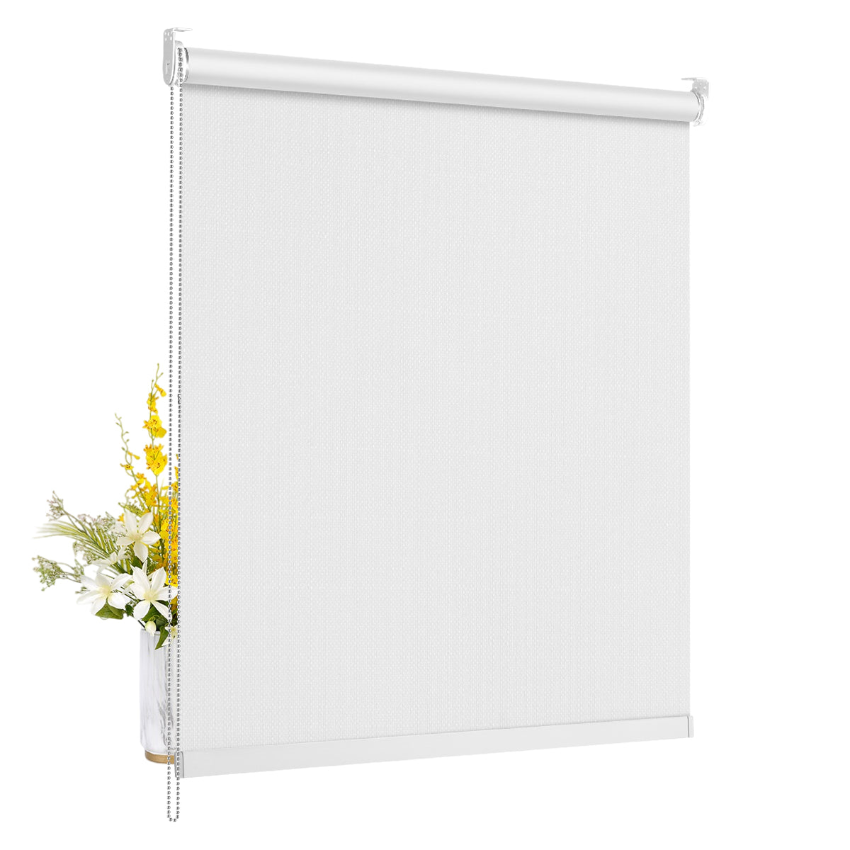 Imitation Linen Blackout-White
