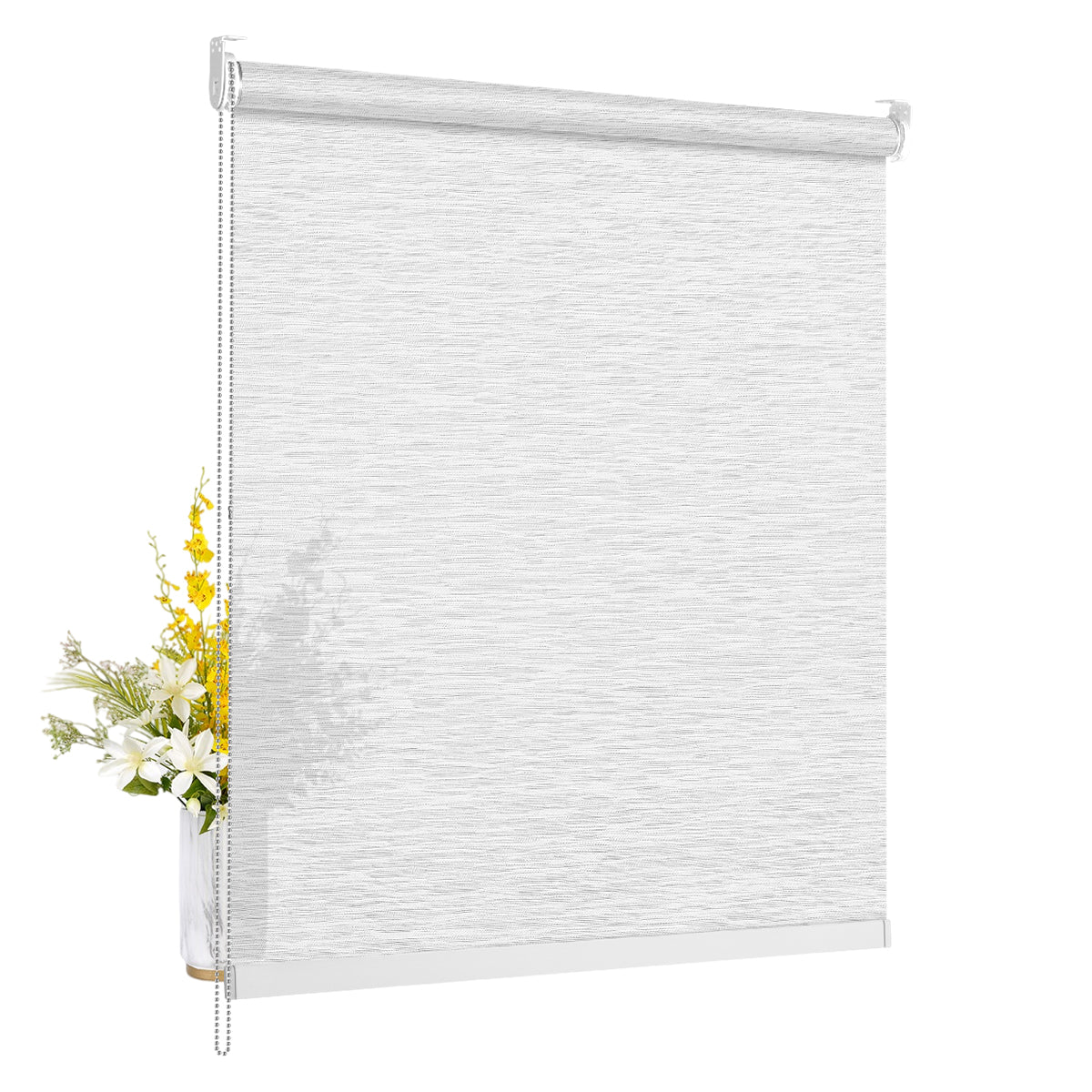 Light Filtering Jacquard- White