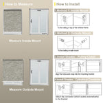 How to measure and install Berissa Classic Macaron Corded Pull Roller Shades with detailed instructions.
