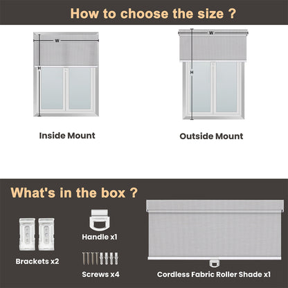 Berissa Easy Install Cordless Spring Roller Blinds