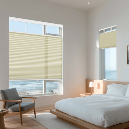 Berissa No Drill Extra Wide Top Down Bottom Up Honeycomb Cellular Shades