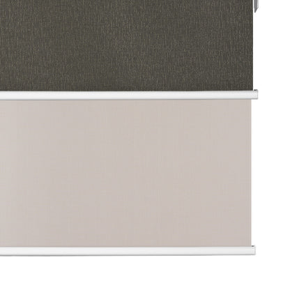 Light Filtering Beige+Blackout Black